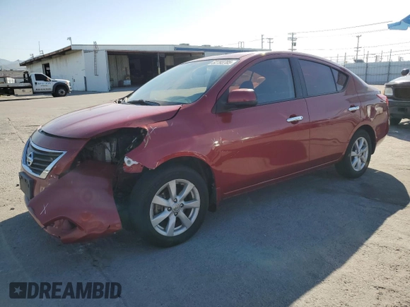 2012 Nissan Versa SV with VIN 3N1CN7AP0CL890447, listed as a Copart auction lot 52793785 with 153,427 mi miles and Salvage Title. Bid and sale history available at carsss.com. Image 1.