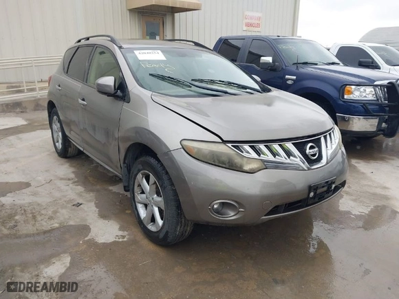 2009 Nissan Murano S with VIN JN8AZ18U99W010483, listed as a IAAI auction lot 42040254 with 154,189 mi miles. Bid and sale history available at carsss.com. Image 1.