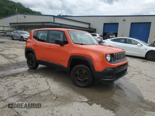 2017 Jeep Renegade Sport with VIN ZACCJBAB4HPE54733, listed as a Copart auction lot 61363555 with 199,315 mi miles and Salvage title. Bid and sale history available at DreamBid. Image 4.