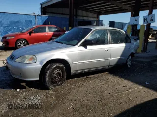 2000 Honda Civic VP with VIN 2HGEJ6614YH592338, listed as a Copart auction lot 44625655 with 124,155 mi miles and Salvage Title. Bid and sale history available at carsss.com. Image 1.