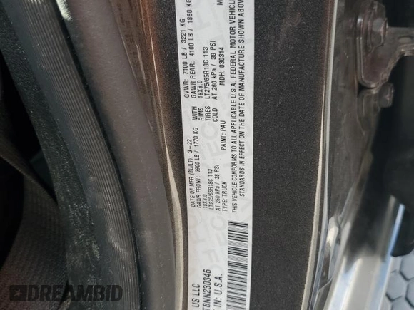 2022 Ram 1500 Big Horn с VIN 1C6SRFBT8NN230346, выставлен на аукционе Copart как лот 52011695 с пробегом 41 335 миль миль и Списание • Salvage title. История ставок и продаж доступна на DreamBid. Изображение 14.