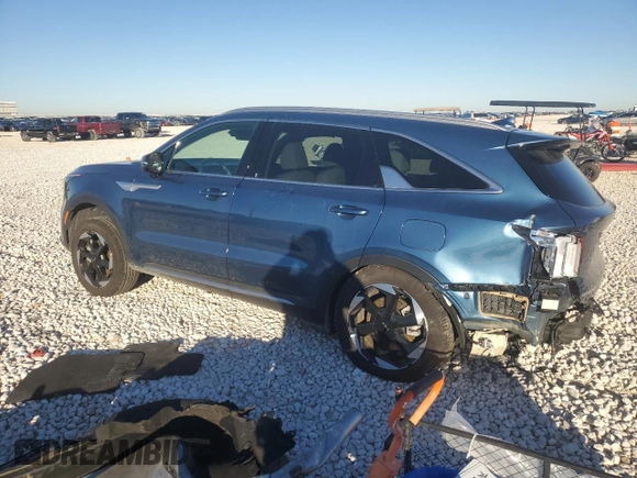2025 Kia Sorento Hybrid EX with VIN KNDRHDJG9S5289243, listed as a Copart auction lot 84299744 with 7,406 mi miles and Salvage Title. Bid and sale history available at carsss.com. Image 2.