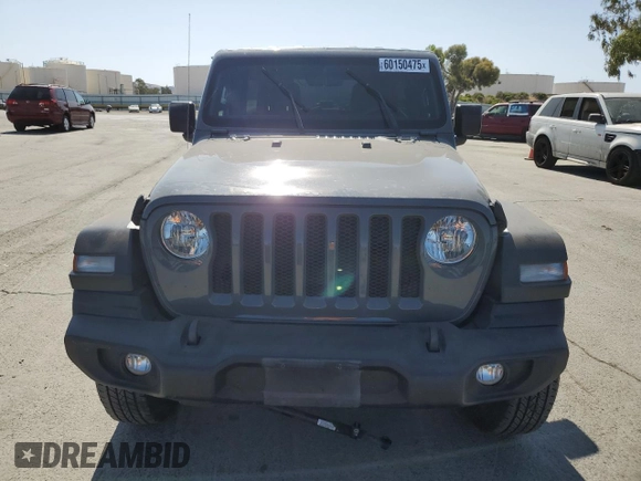 2018 Jeep Wrangler Unlimited Sport with VIN 1C4HJXDG9JW239352, listed as a Copart auction lot 60150475 with 53,697 mi miles and Salvage title. Bid and sale history available at DreamBid. Image 5.