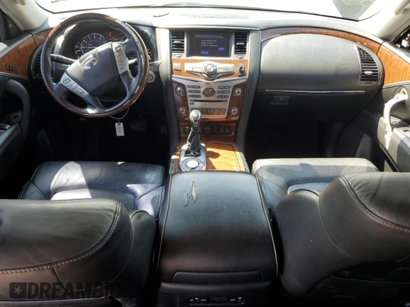 2018 Infiniti QX80 with VIN JN8AZ2NF0J9662455, listed as a Copart auction lot 51672675 with 145,131 mi miles and Salvage Title. Bid and sale history available at carsss.com. Image 8.