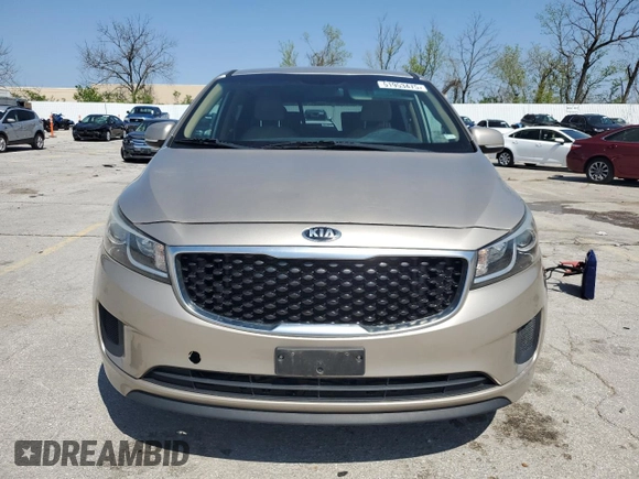 2017 Kia Sedona LX with VIN KNDMB5C17H6228387, listed as a Copart auction lot 51953475 with 131,202 mi miles and Salvage Title. Bid and sale history available at carsss.com. Image 5.