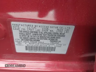 2020 Nissan Versa SR with VIN 3N1CN8FV5LL842908, listed as a IAAI auction lot 42032114 with 49,651 mi miles and . Bid and sale history available at DreamBid. Image 9.