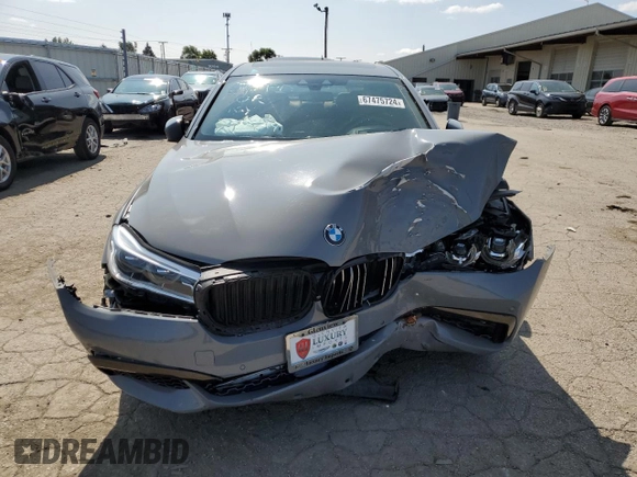 2018 BMW 7 Series 750i with VIN WBA7F0C55JGM22484, listed as a Copart auction lot 67475724 with 40,048 mi miles and Salvage Title. Bid and sale history available at carsss.com. Image 5.