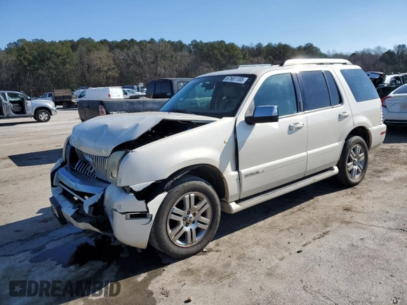 2008 Mercury Mountaineer Premier with VIN 4M2EU388X8UJ09585, listed as a Copart auction lot 87661155 with 162,918 mi miles and Salvage Title. Bid and sale history available at carsss.com. Image 1.