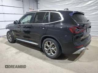 2022 BMW X3 xDrive30i with VIN 5UX53DP01N9M07451, listed as a Copart auction lot 45893785 with 36,661 mi miles and Salvage Title. Bid and sale history available at DreamBid. Image 2.
