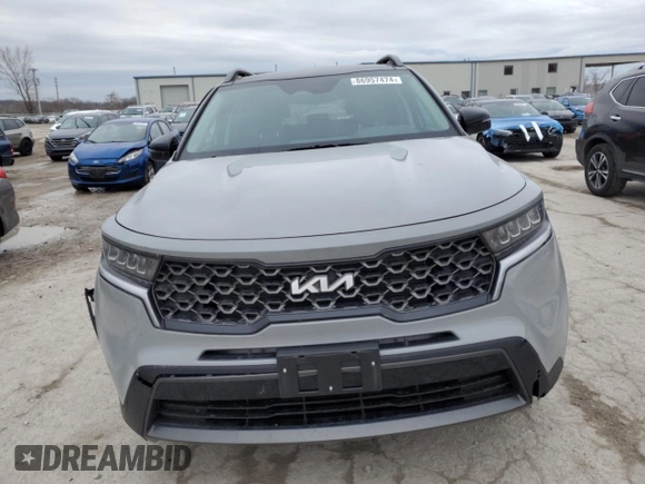 2023 Kia Sorento X-Line S with VIN 5XYRLDLC4PG224677, listed as a Copart auction lot 86957474 with 15,602 mi miles and Salvage Title. Bid and sale history available at DreamBid. Image 5.