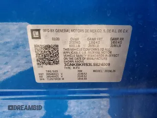 2020 Chevrolet Blazer RS z VIN 3GNKBKRS3LS624009, wystawiony jako Copart lot #51713845 z przebiegiem 45 945 mil mil oraz Szkoda całkowita • Salvage title. Historia ofert i sprzedaży dostępna na DreamBid. Obrazek 16.