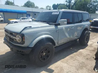 2022 Ford Bronco z VIN 1FMEE5DPXNLB59461, wystawiony jako Copart lot #60101765 z przebiegiem 46 547 mil mil oraz Szkoda całkowita • Salvage title. Historia ofert i sprzedaży dostępna na DreamBid. Obrazek 1.