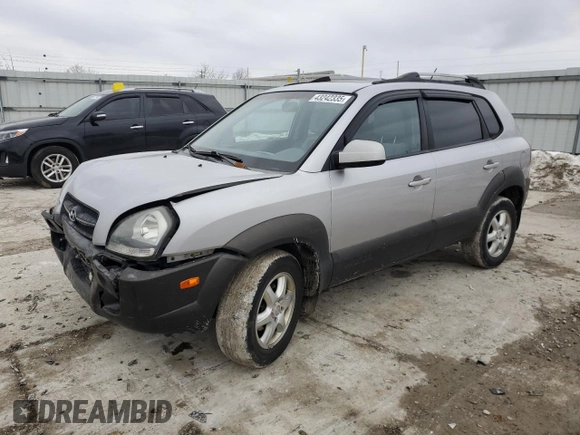 2005 Hyundai Tucson GLS with VIN KM8JN72D05U051699, listed as a Copart auction lot 43242335 with 182,859 mi miles and Non Repairable. Bid and sale history available at carsss.com. Image 1.