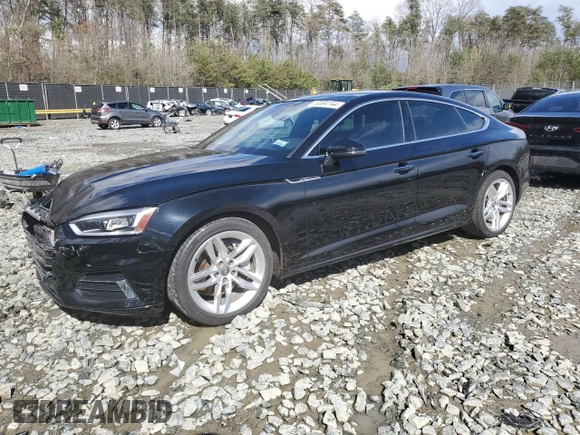 2019 Audi A5 Sportback Premium Plus with VIN WAUBNCF55KA057836, listed as a Copart auction lot 49594144 with 48,259 mi miles and . Bid and sale history available at DreamBid. Image 1.