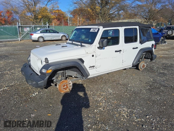 2022 Jeep Wrangler Unlimited Sport with VIN 1C4HJXDN7NW270183, listed as a Copart auction lot 80512144 with 10,935 mi miles and Clean Title. Bid and sale history available at DreamBid. Image 1.