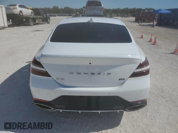 2023 Genesis G70 3.3T with VIN KMTG54TE5PU105104, listed as a Copart auction lot 79841284 with 17,724 mi miles and Salvage Title. Bid and sale history available at DreamBid. Image 6.