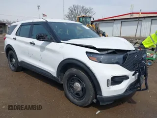 2023 Ford Police Interceptor Utility z VIN 1FM5K8AB4PGA20859, wystawiony jako IAAI lot #41944891 z przebiegiem 55 668 mil mil oraz . Historia ofert i sprzedaży dostępna na DreamBid. Obrazek 1.