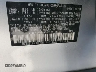 2025 Subaru Outback with VIN 4S4BTAAC8S3111844, listed as a Copart auction lot 83551474 with 4,236 mi miles and Salvage Title. Bid and sale history available at carsss.com. Image 15.