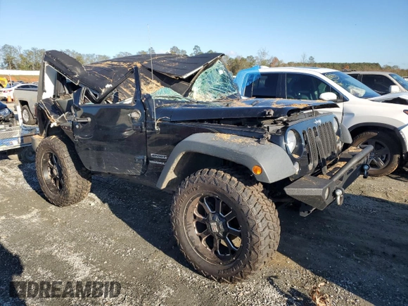 2015 Jeep Wrangler Willys Wheeler with VIN 1C4AJWAG8FL648645, listed as a Copart auction lot 74334884 with Not provided miles and Salvage title. Bid and sale history available at DreamBid. Image 4.
