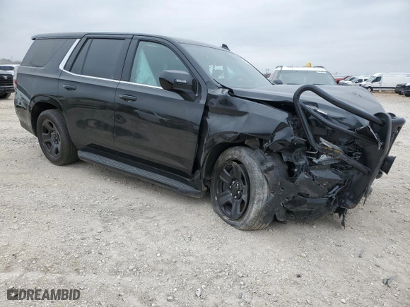 2023 Chevrolet Tahoe Commercial with VIN 1GNSCLED8PR279143, listed as a Copart auction lot 42970525 with 25,674 mi miles and Salvage Title. Bid and sale history available at carsss.com. Image 4.