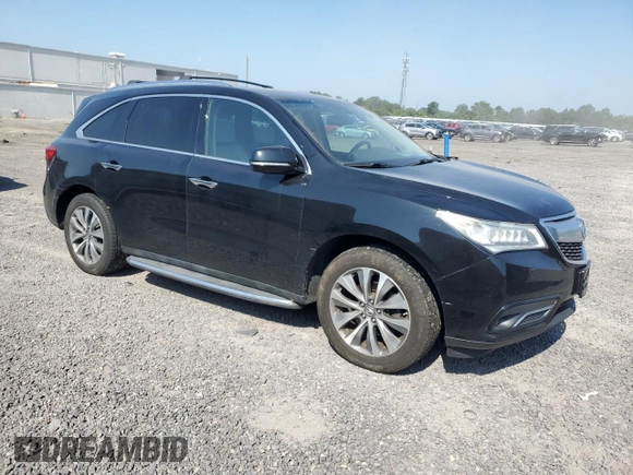 2014 Acura MDX Technology with VIN 5FRYD4H42EB031859, listed as a Copart auction lot 62198125 with 154,400 mi miles and Salvage title. Bid and sale history available at DreamBid. Image 4.