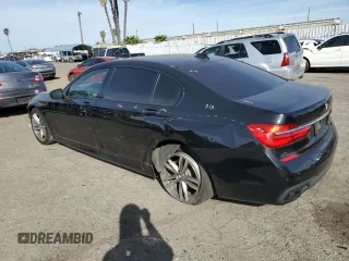 2018 BMW 7 Series 750i with VIN WBA7F0C54JGM23724, listed as a Copart auction lot 89399285 with 141,167 mi miles and Salvage Title. Bid and sale history available at carsss.com. Image 2.