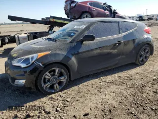 2017 Hyundai Veloster Value Edition with VIN KMHTC6AD6HU318164, listed as a Copart auction lot 48585725 with 112,578 mi miles and Salvage Title. Bid and sale history available at carsss.com. Image 1.