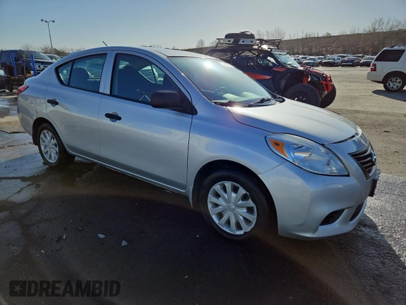2014 Nissan Versa SV with VIN 3N1CN7AP5EL841182, listed as a Copart auction lot 52396185 with 118,460 mi miles and Salvage Title. Bid and sale history available at DreamBid. Image 4.