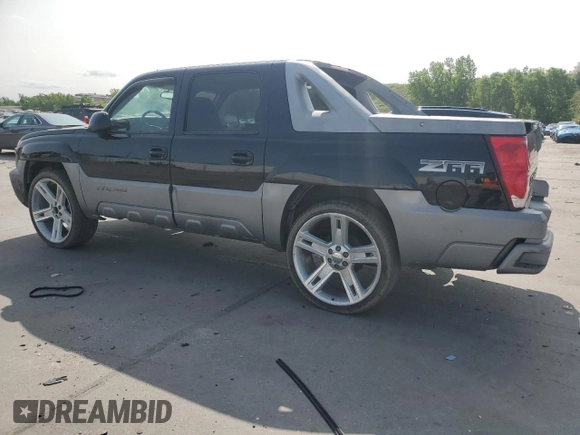 2002 Chevrolet Avalanche z VIN 3GNEC13T92G147979, wystawiony jako Copart lot #59163765 z przebiegiem 221 296 mil mil oraz Czysty tytuł • Clean title. Historia ofert i sprzedaży dostępna na DreamBid. Obrazek 2.