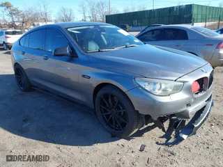 2011 BMW 5 Series Gran Turismo 550i xDrive with VIN WBASP4C52BC341644, listed as a IAAI auction lot 41694573 with 202,983 mi miles. Bid and sale history available at carsss.com. Image 1.