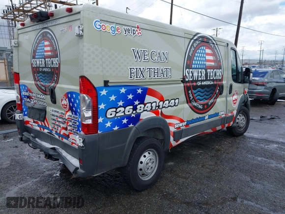2016 Ram ProMaster Cargo with VIN 3C6TRVAG9GE131982, listed as a IAAI auction lot 41803819 with 170,567 mi miles and . Bid and sale history available at DreamBid. Image 4.