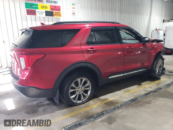 2020 Ford Explorer XLT with VIN 1FMSK8DH3LGB02241, listed as a Copart auction lot 53352625 with 36,009 mi miles and Salvage Title. Bid and sale history available at carsss.com. Image 3.
