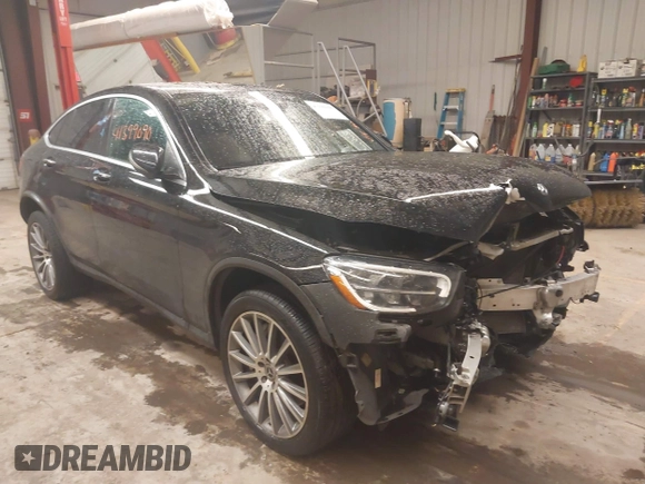 2020 Mercedes-Benz GLC with VIN WDC0J8EBXLF712792, listed as a IAAI auction lot 41399090 with 63,762 mi miles. Bid and sale history available at carsss.com. Image 1.