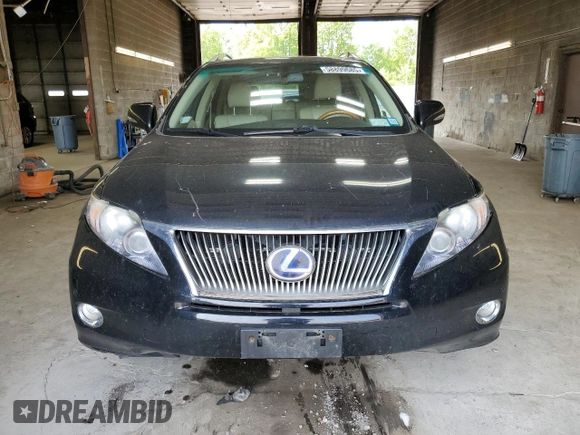 2012 Lexus RX 450h with VIN JTJBC1BAXC2432788, listed as a Copart auction lot 58899685 with Not provided miles and Salvage title. Bid and sale history available at DreamBid. Image 5.