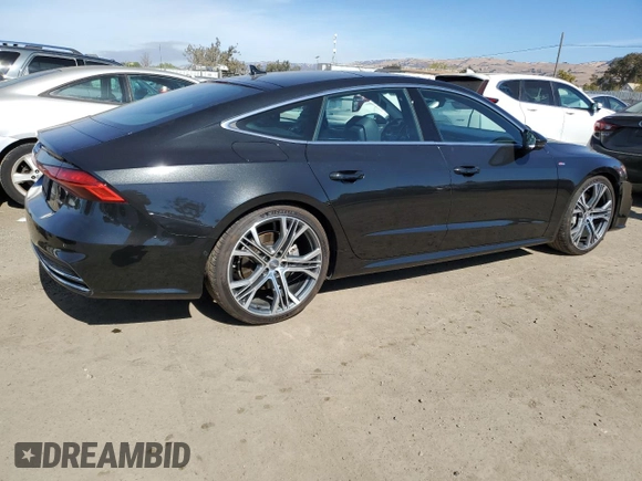 2019 Audi A7 Prestige with VIN WAUV2AF23KN072344, listed as a Copart auction lot 75298064 with 44,096 mi miles and Salvage Title. Bid and sale history available at carsss.com. Image 3.