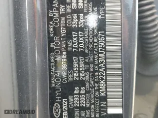 2021 Hyundai Kona SEL with VIN KM8K22AA3MU750671, listed as a Copart auction lot 69874054 with 30,024 mi miles and Salvage Title. Bid and sale history available at carsss.com. Image 13.