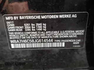 2018 BMW 7 Series M760i xDrive with VIN WBA7H6C58JG614544, listed as a Copart auction lot 70382702 with 0 mi miles. Bid and sale history available at carsss.com. Image 14.