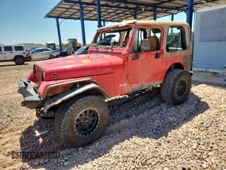 1995 Jeep Wrangler S with VIN 1J4FY19P6SP227447, listed as a Copart auction lot 63782615 with 140,505 mi miles and Salvage title. Bid and sale history available at DreamBid. Image 1.