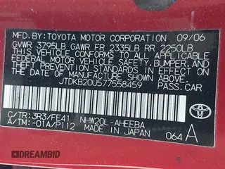 2007 Toyota Prius z VIN JTDKB20U577558459, wystawiony jako IAAI lot #42265933 z przebiegiem 104 286 mil mil oraz . Historia ofert i sprzedaży dostępna na DreamBid. Obrazek 9.