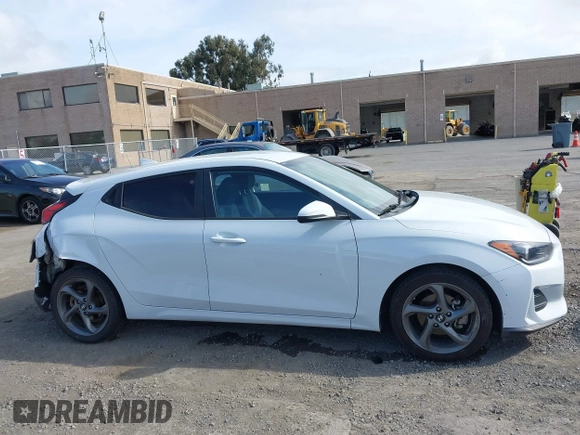 2019 Hyundai Veloster 2.0 with VIN KMHTG6AF4KU019642, listed as a IAAI auction lot 41885392 with 96,340 mi miles. Bid and sale history available at carsss.com. Image 14.
