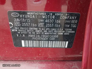 2016 Hyundai Sonata Hybrid SE with VIN KMHE24L19GA016998, listed as a IAAI auction lot 42094128 with 113,973 mi miles. Bid and sale history available at carsss.com. Image 9.