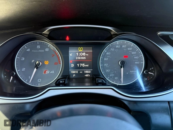 2014 Audi S4 Premium Plus with VIN WAUBGAFL1EA00570, listed as a Copart auction lot 54531555 with 158,010 mi miles and Clean Title. Bid and sale history available at carsss.com. Image 8.