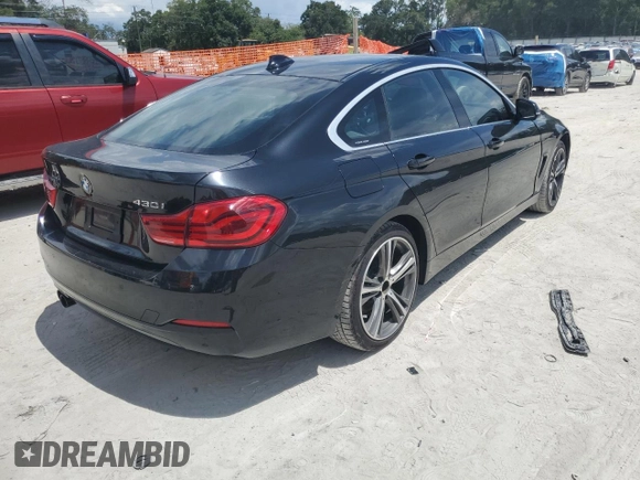 2018 BMW 4 Series 430i xDrive with VIN WBA4J3C54JBL03258, listed as a Copart auction lot 62573315 with 48,370 mi miles and Salvage title. Bid and sale history available at DreamBid. Image 3.