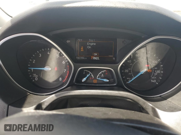 2017 Ford Focus SE with VIN 1FADP3F2XHL277097, listed as a Copart auction lot 53209825 with 100,384 mi miles and Salvage Title. Bid and sale history available at carsss.com. Image 9.