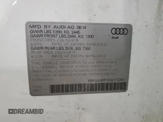 2015 Audi Q5 Premium Plus with VIN WA1LFAFP1FA011284, listed as a Copart auction lot 55804145 with 160,712 mi miles and Clean title. Bid and sale history available at DreamBid. Image 13.