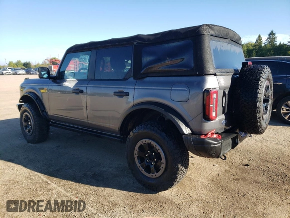 2022 Ford Bronco with VIN 1FMEE5DH1NLA78454, listed as a Copart auction lot 72933794 with 40,262 mi miles and Salvage Title. Bid and sale history available at DreamBid. Image 2.