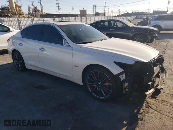 2019 Infiniti Q50 RED SPORT 400 with VIN JN1FV7AP8KM760210, listed as a Copart auction lot 47057515 with 83,924 mi miles and Salvage Title. Bid and sale history available at carsss.com. Image 4.