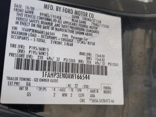 2010 Ford Focus S with VIN 1FAHP3EN0AW166544, listed as a Copart auction lot 46751725 with 96,749 mi miles and Salvage Title. Bid and sale history available at carsss.com. Image 14.