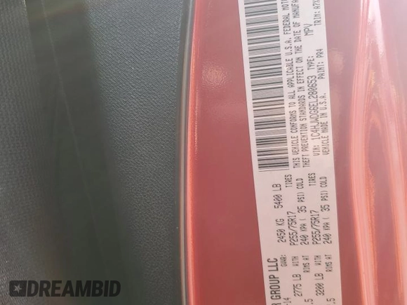 2014 Jeep Wrangler Unlimited Sport with VIN 1C4HJWDG6EL280653, listed as a Copart auction lot 48851205 with 125,211 mi miles and Salvage Title. Bid and sale history available at DreamBid. Image 13.