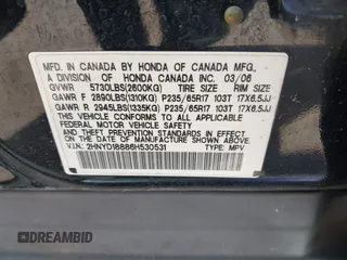 2006 Acura MDX Touring w/Navi with VIN 2HNYD18886H530531, listed as a IAAI auction lot 42045364 with 174,528 mi miles. Bid and sale history available at carsss.com. Image 9.
